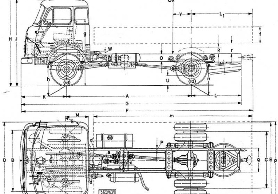 Steyr 680 z Allrad (1963) truck drawings (figures)